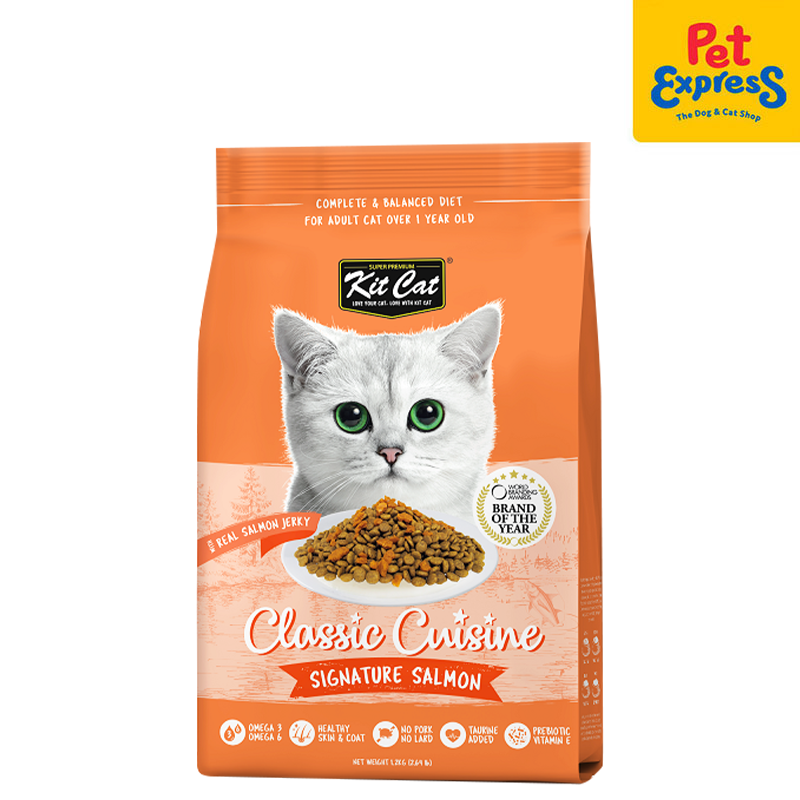 Kit Cat Signature Salmon Dry Cat Food 1.2kg Pet Express