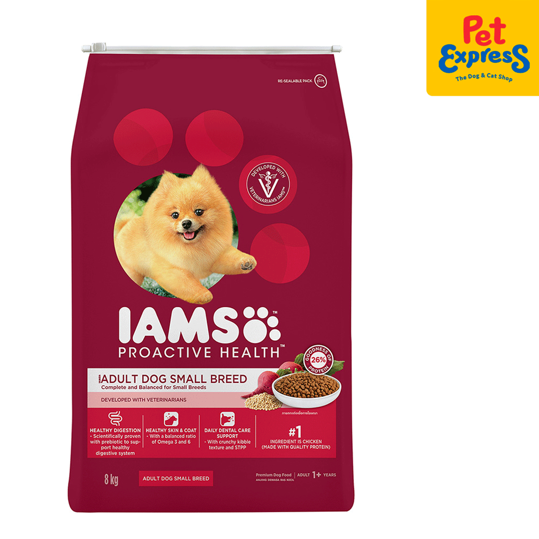 IAMS Adult Small Breed Chicken Dry Dog Food 8kg Pet Express