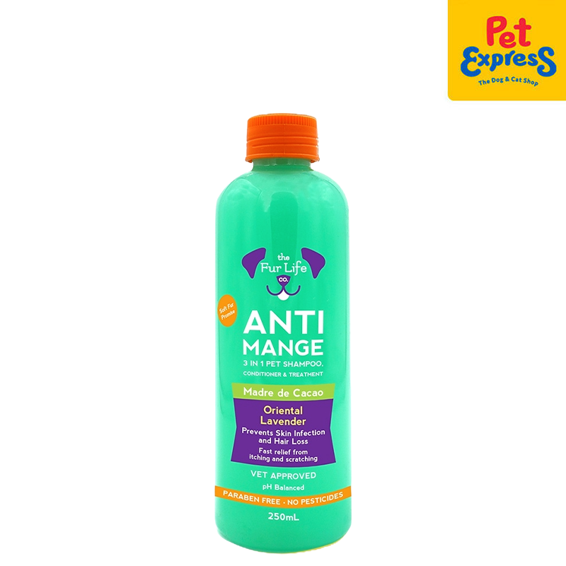 The Fur Life Anti Mange 3 in 1 Pet Shampoo Conditioner and Treatment 250ml