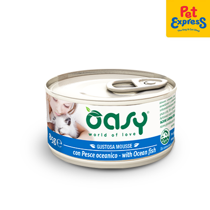 Oasy Tasty Mousse with Ocean Fish Wet Cat Food 85g 6 cans