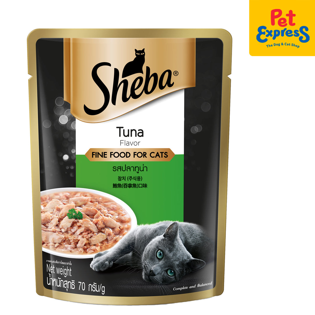 Sheba Pouch Tuna Wet Cat Food 70g 12 pouches Pet Express