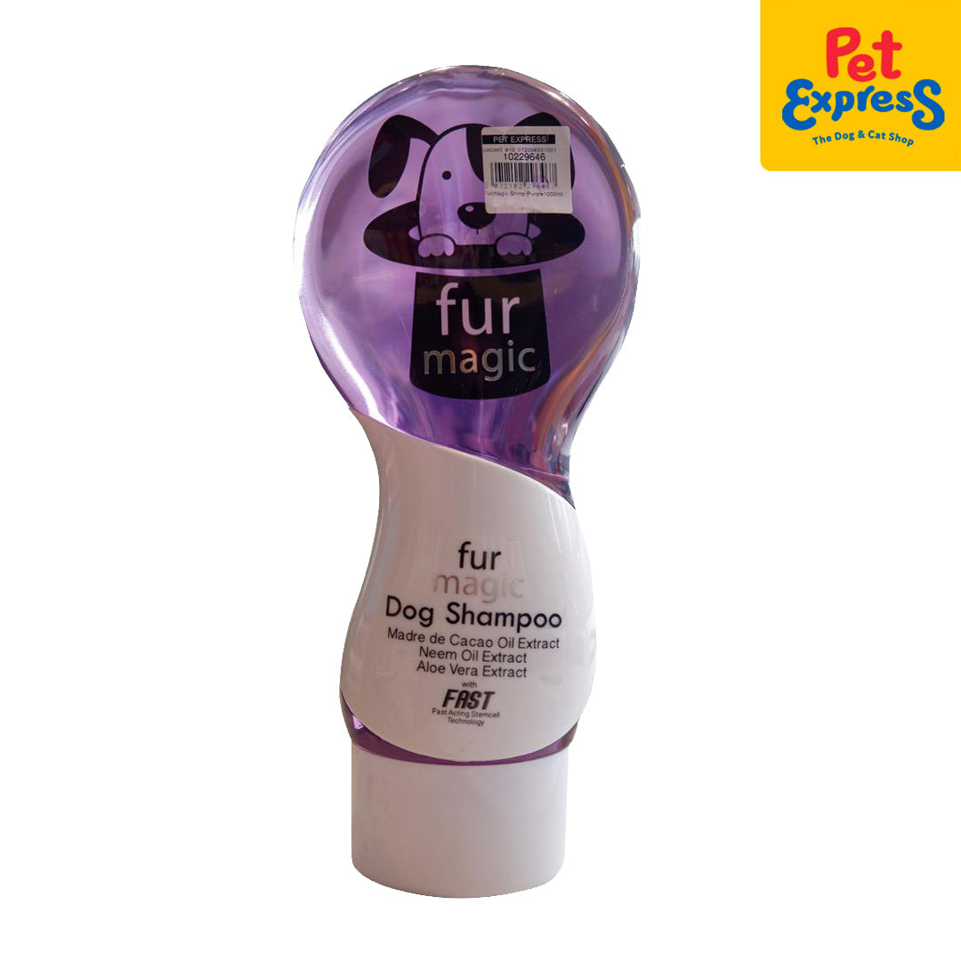 Purple store dog shampoo