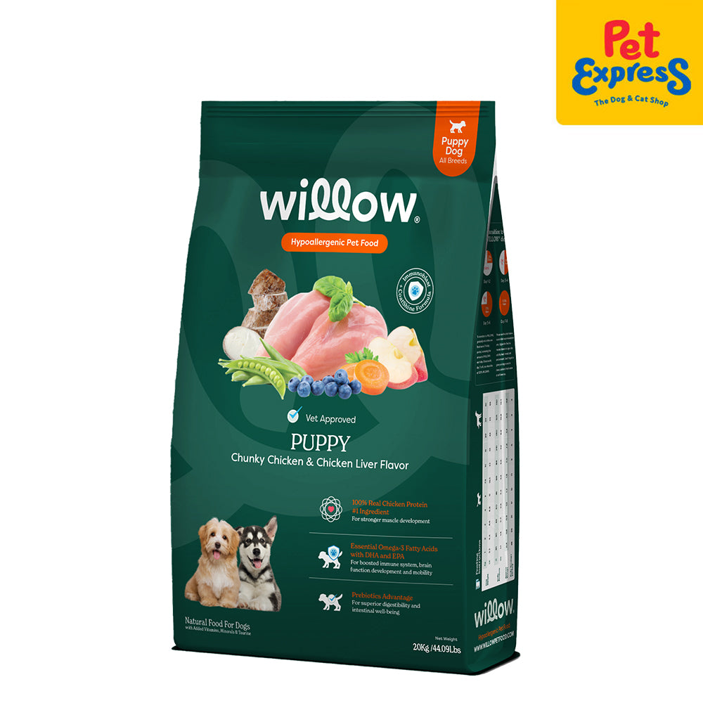 Willow Puppy Chicken and Chicken Liver Dry Dog Food 20kg