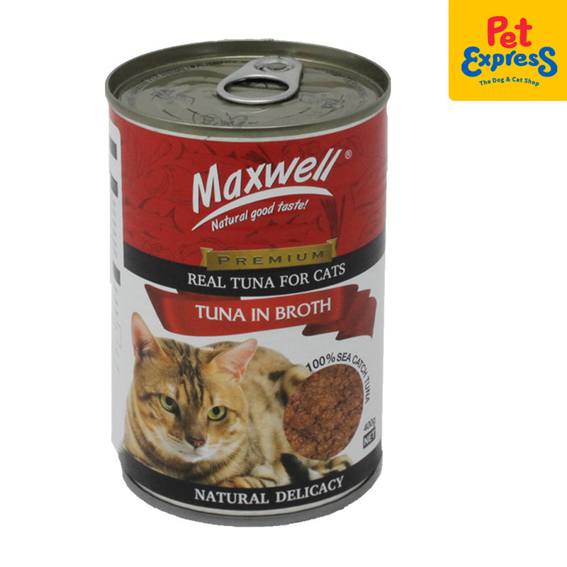 Maxwell Premium Real Tuna with Tuna in Broth Wet Cat Food 400g (2 cans)