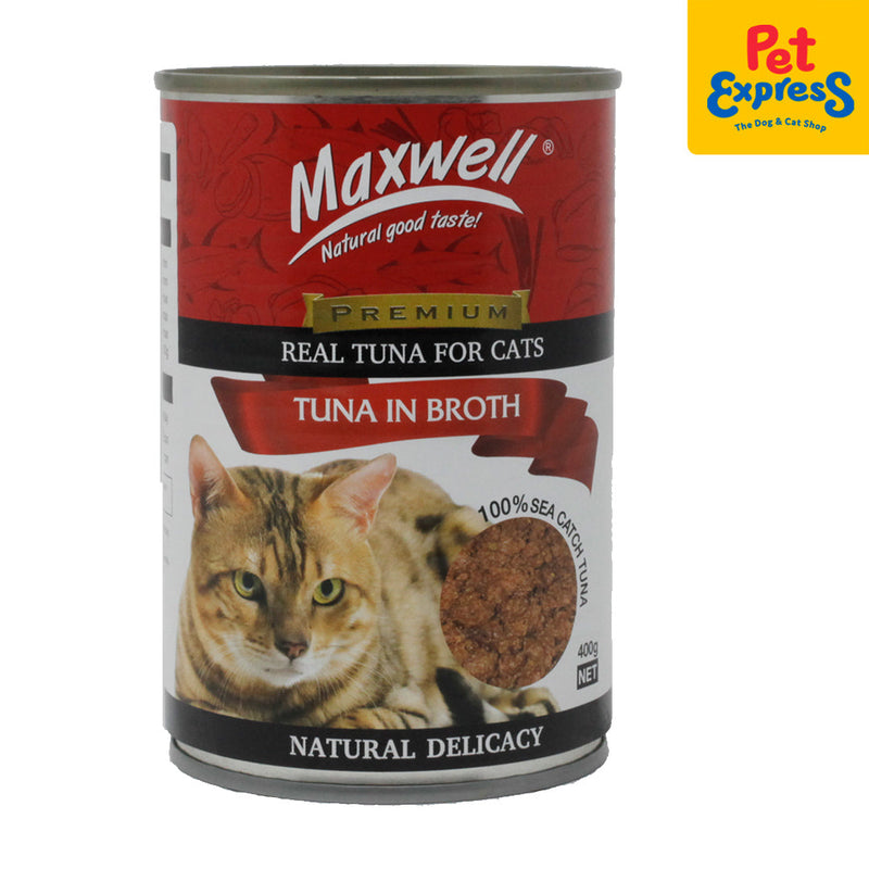 Maxwell Premium Real Tuna with Tuna in Broth Wet Cat Food 400g (2 cans)