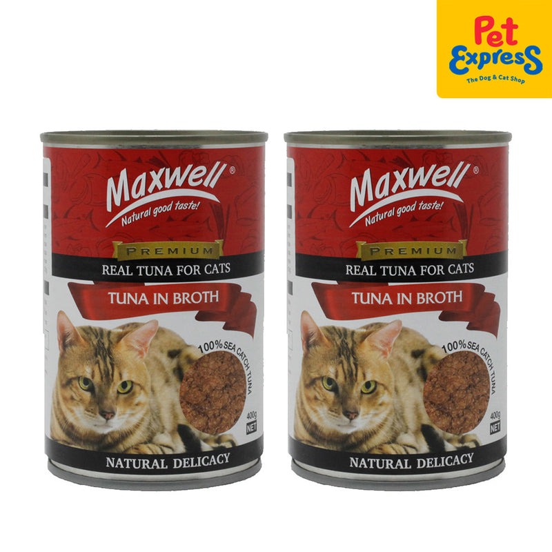 Maxwell Premium Real Tuna with Tuna in Broth Wet Cat Food 400g (2 cans)