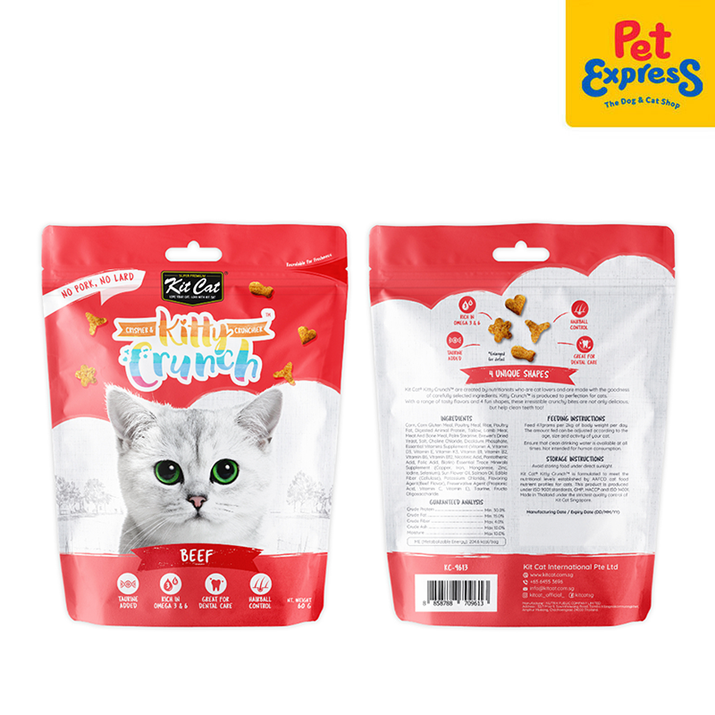 Kit Cat Kitty Crunch Beef Cat Treats 60g