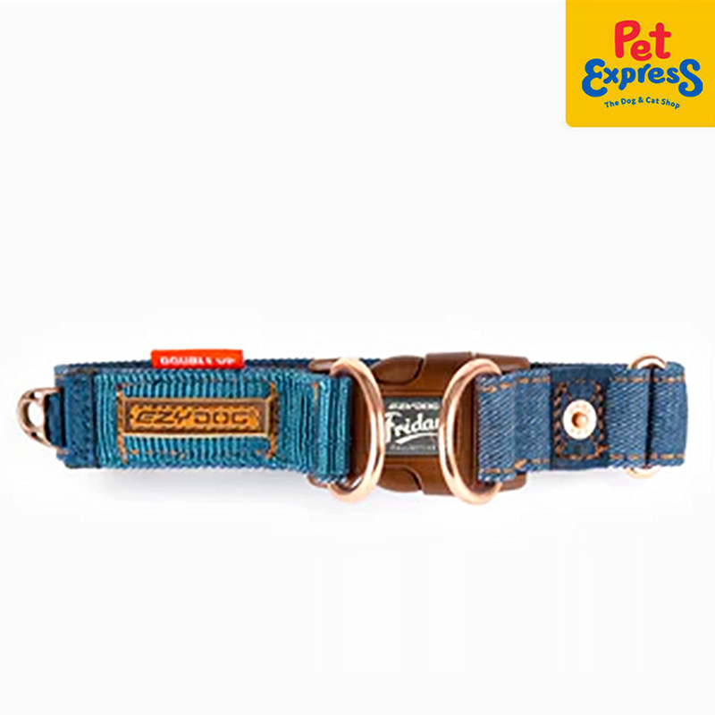 EzyDog Double Up Dog Collar Small Denim