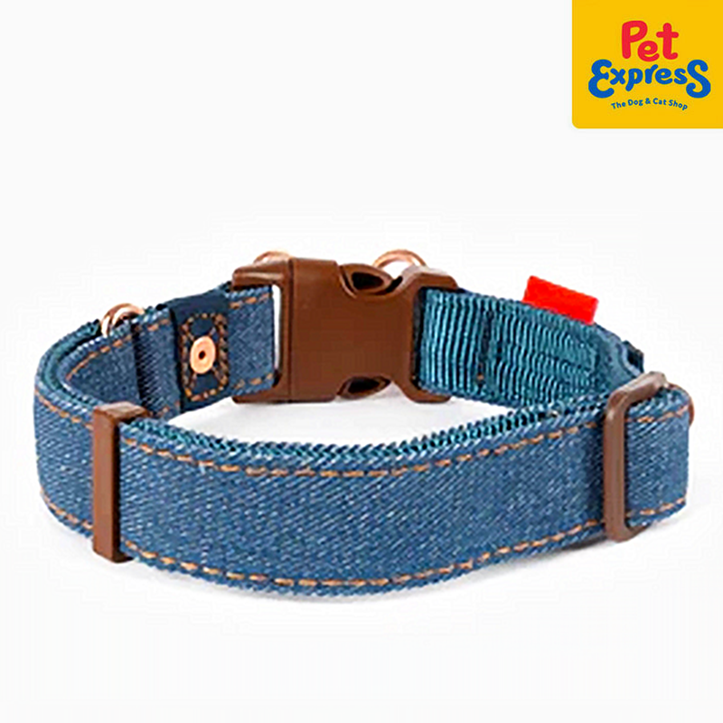 EzyDog Double Up Dog Collar Medium Denim