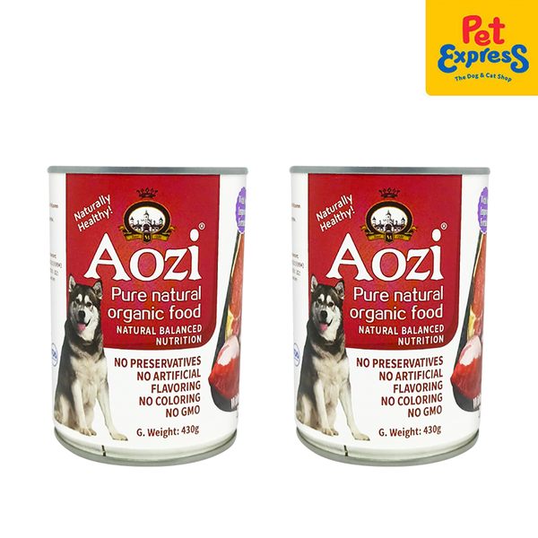 Aozi Beef and Liver Wet Dog Food 430g 2 cans Pet Express