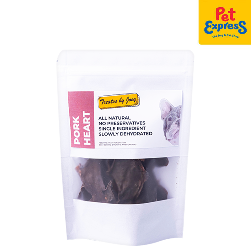 Treatos by Joey Dehydrated Pork Heart Dog Treats 50g