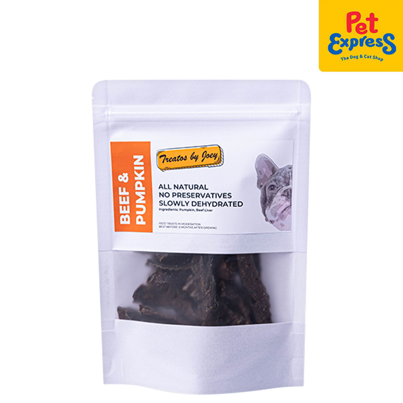 Treatos by Joey Dehydrated Beef and Pumpkin Dog Treats 50g