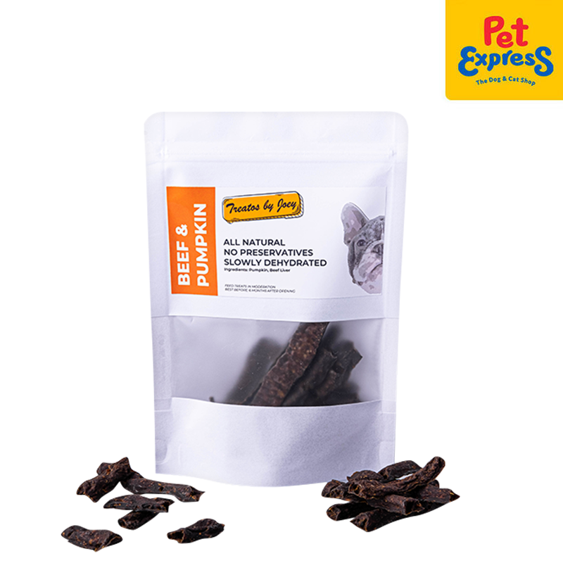 Treatos by Joey Dehydrated Beef and Pumpkin Dog Treats 50g