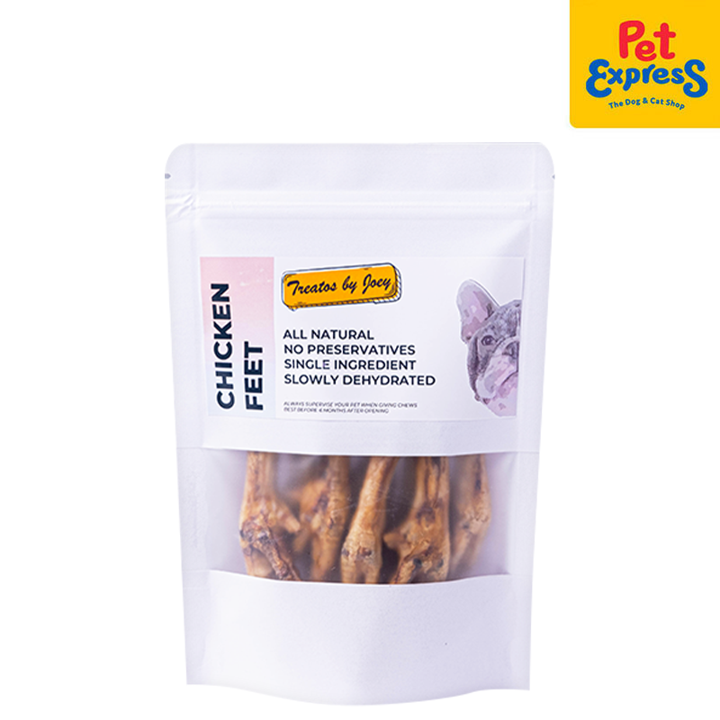 Treatos by Joey Dehydrated Chicken Feet Dog Treats 50g