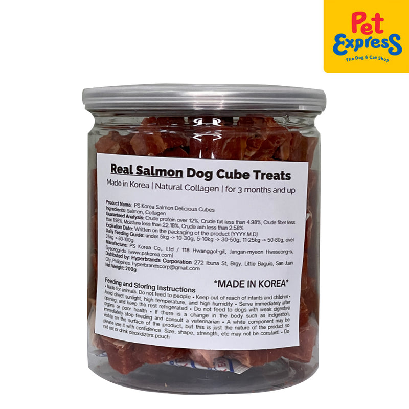 PS Korea Real Salmon Cubes Dog Treats 200g