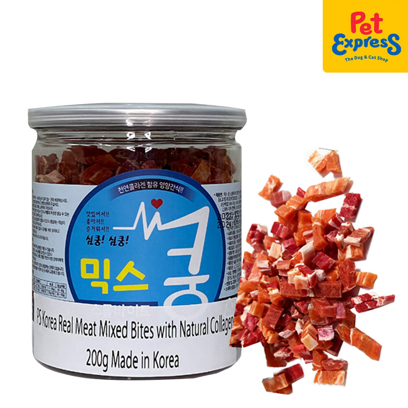 PS Korea Real Meat Mixed Bites Cubes Dog Treats 200g