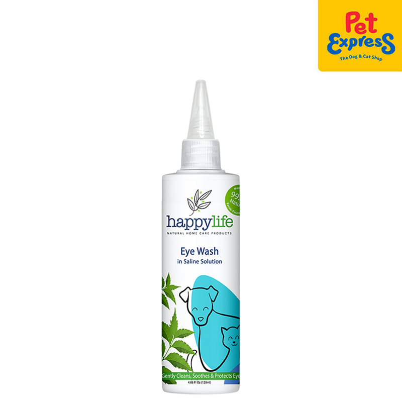 Happy Life Saline Solution Pet Eye Wash 120ml