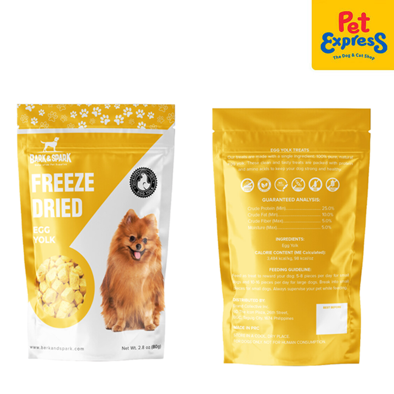 Bark and Spark Freeze Dried Egg Yolk Dog Treats 40g