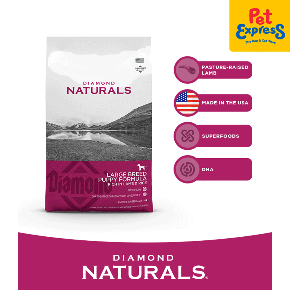 Diamond naturals dog food large store breed puppy