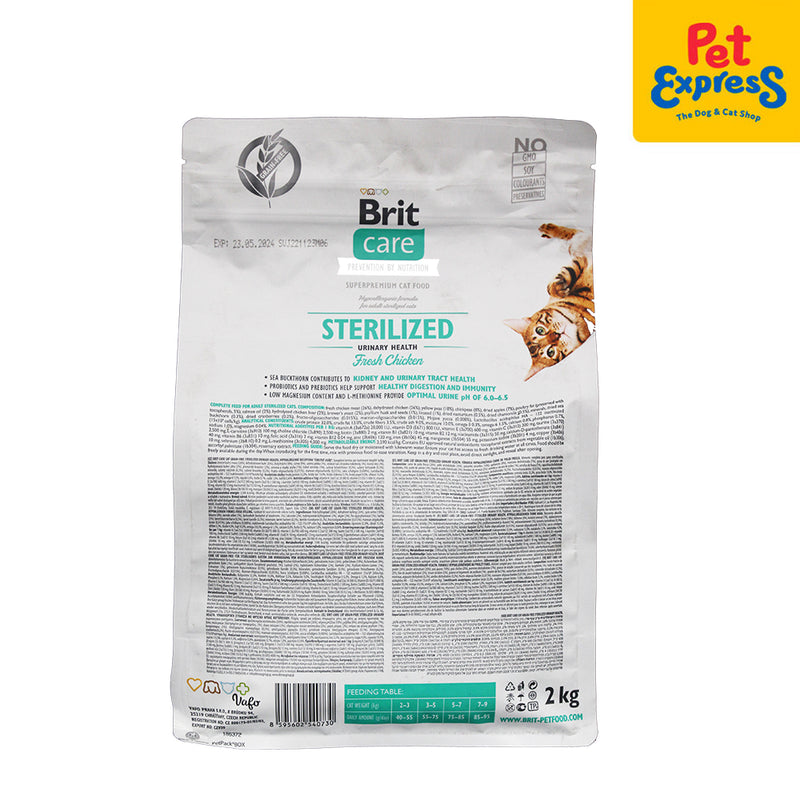 Brit Care Grain Free Sterilized Urinary Health Dry Cat Food 2kg