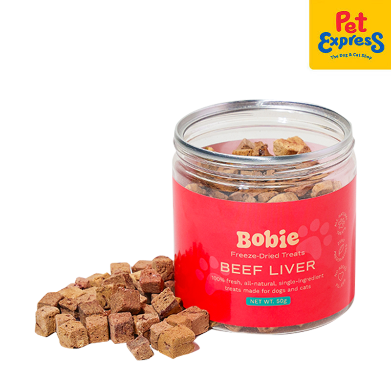 Bobie Freeze Dried Beef Liver Dog Treats 50g