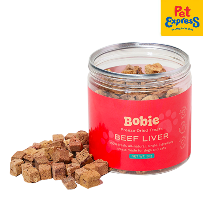 Bobie Freeze Dried Beef Liver Dog Treats 50g