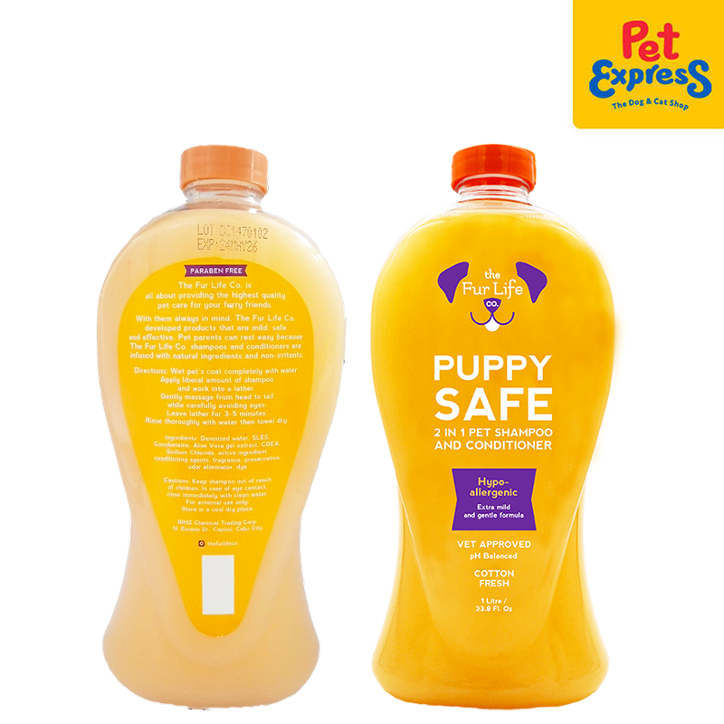 The Fur Life Puppy Safe 2-in-1 Pet Shampoo and Conditioner 1L