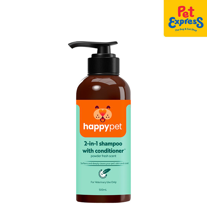 Happy Pet 2-in-1 Powder Fresh Scent Pet Shampoo and Conditioner 500ml