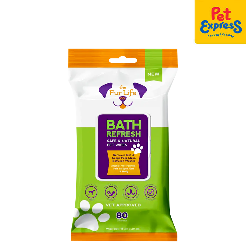 The Fur Life Bath Refresh Pet Wipes 80s