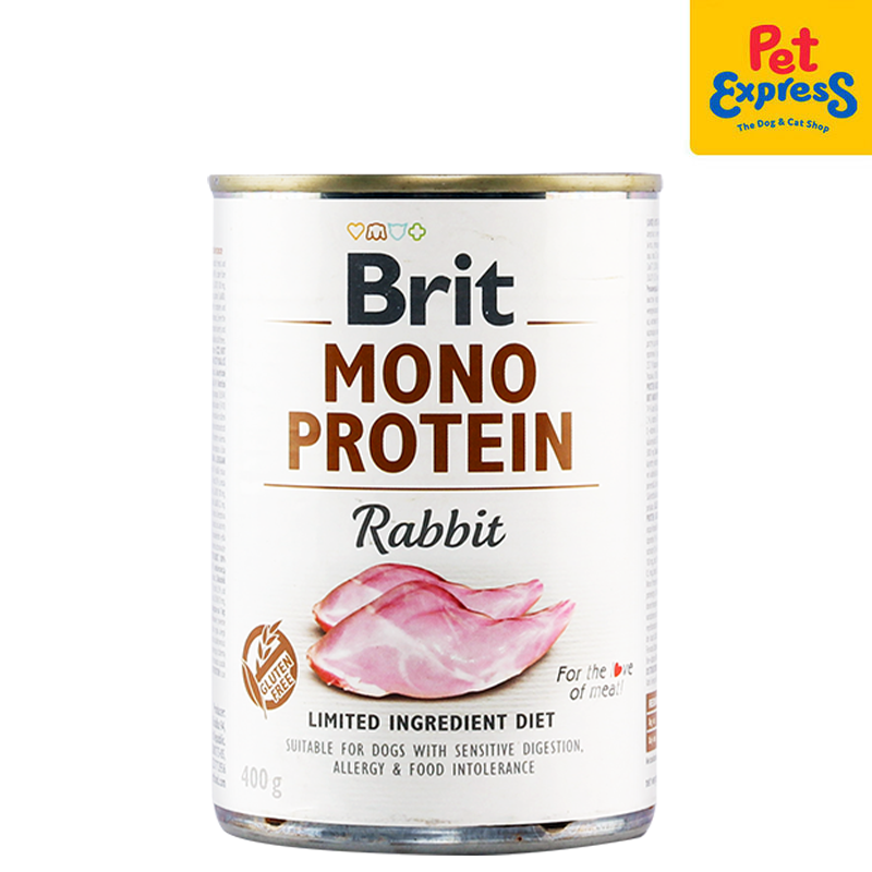 Brit Mono Protein Rabbit Wet Dog Food 400g (2 cans)