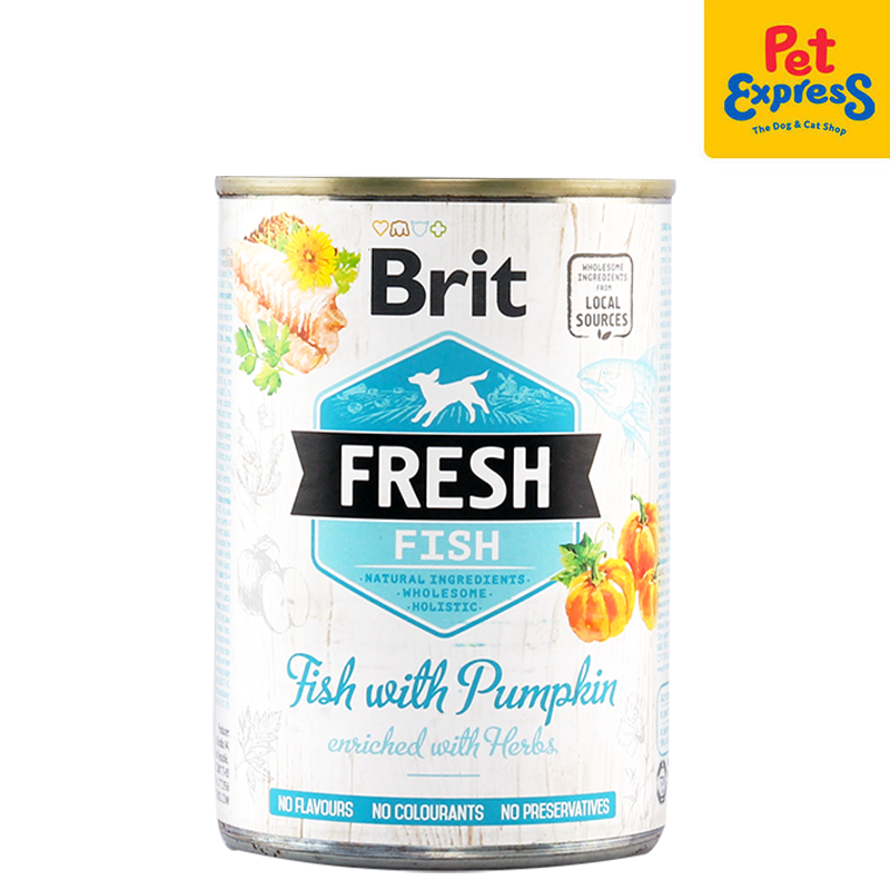 Brit Fresh Fish with Pumpkin Wet Dog Food 400g (2 cans)