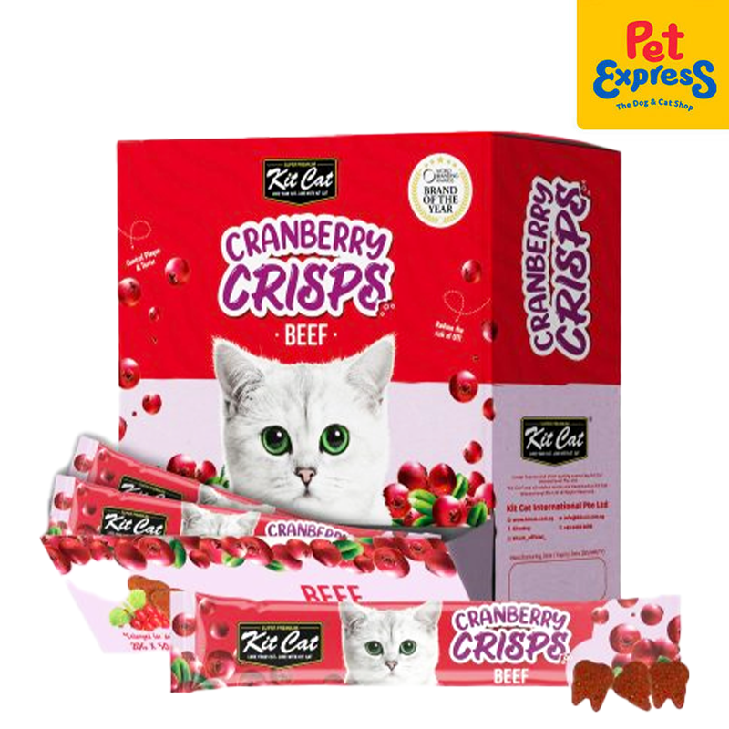 Kit Cat Cranberry Crisps Beef Cat Treats 20g