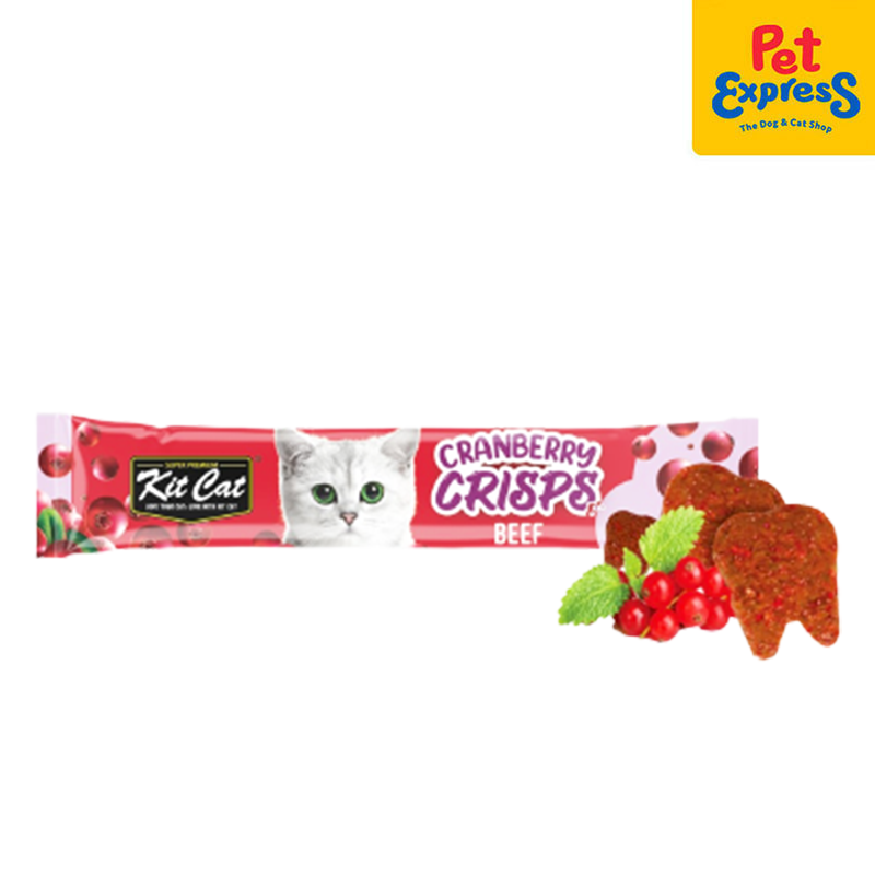 Kit Cat Cranberry Crisps Beef Cat Treats 20g