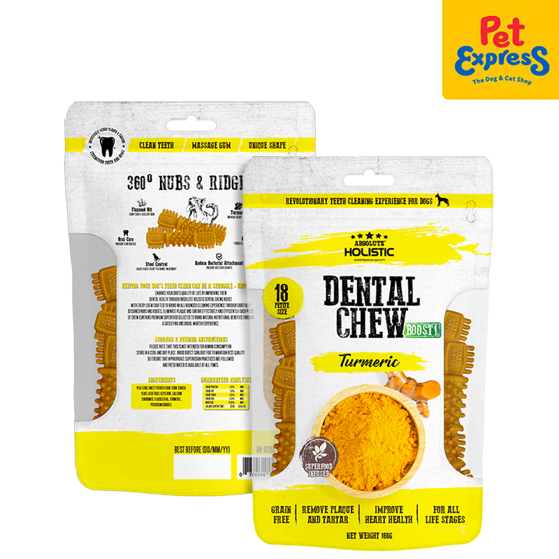 Absolute Holistic Dental Chew Turmeric Dog Treats 160g