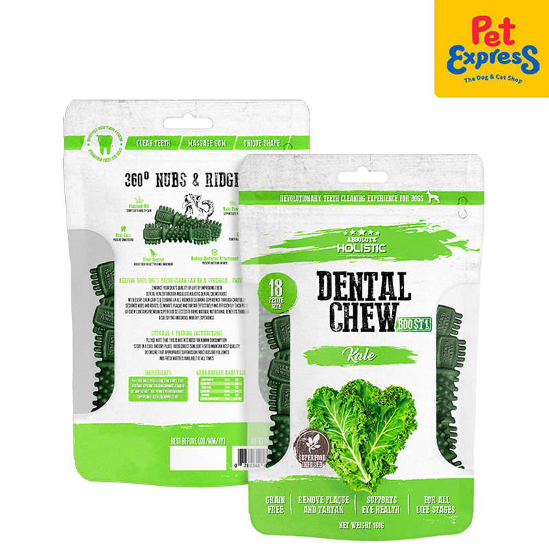 Absolute Holistic Dental Chew Kale Dog Treats 160g