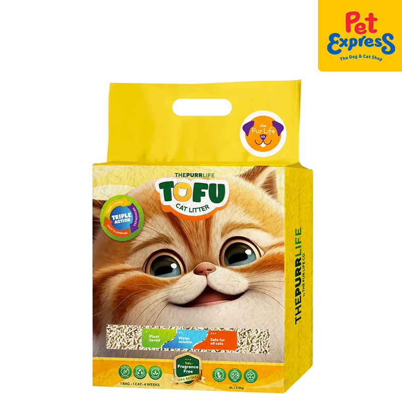 The Fur Life (The Purr Life) Tofu Fragrance Free Cat Litter 6L