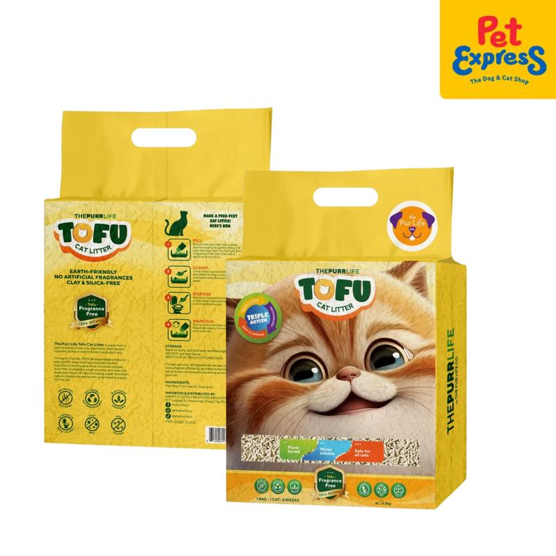 The Fur Life (The Purr Life) Tofu Fragrance Free Cat Litter 6L