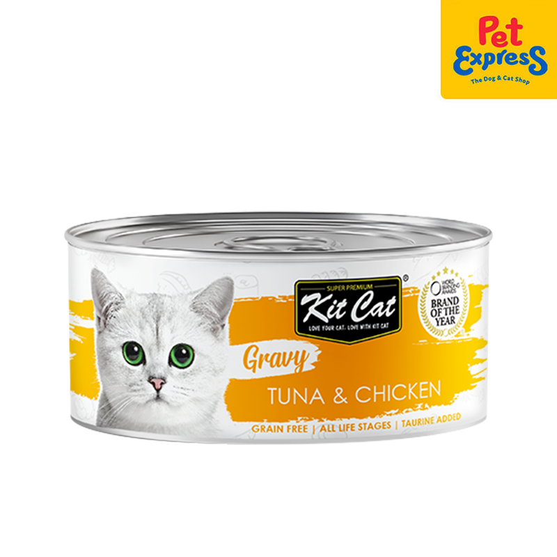 Kit Cat Gravy Tuna and Chicken Wet Cat Food 70g (6 cans)