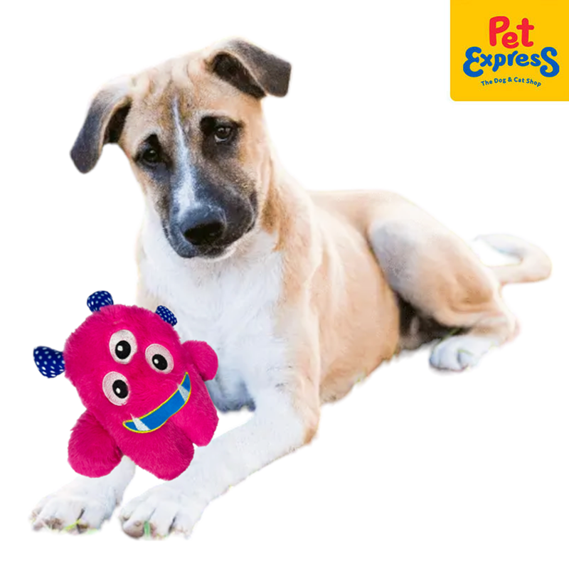 Approved Plush Pink Monster Dog Toy