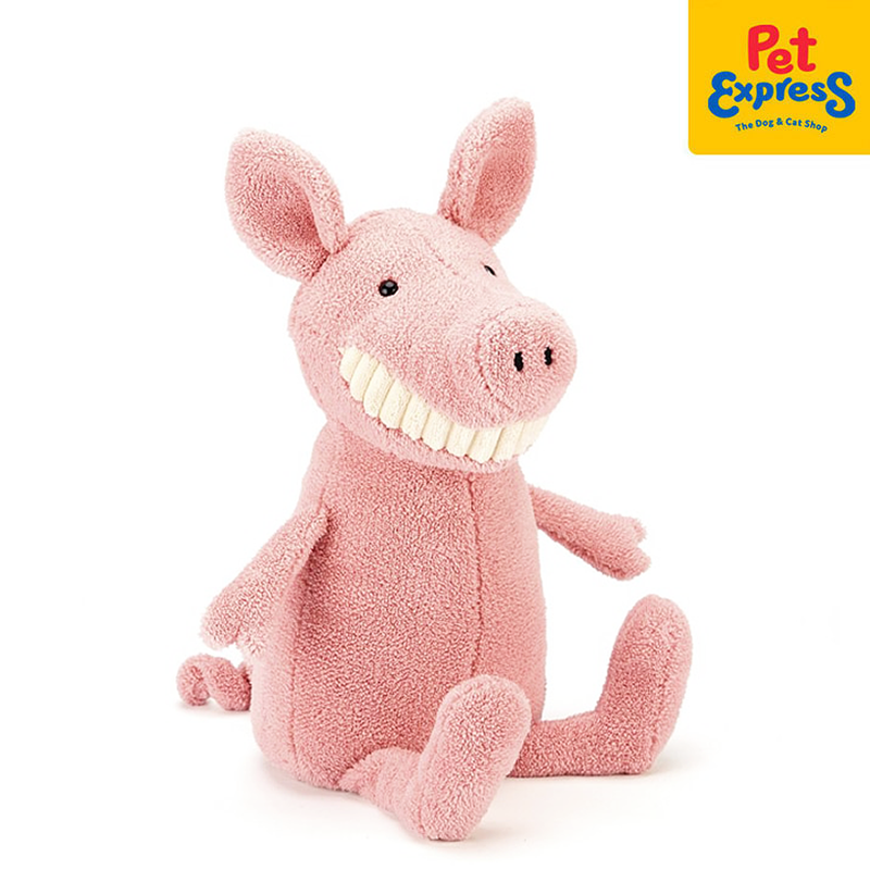 Approved Plush Pink Happy Pig Dog Toy