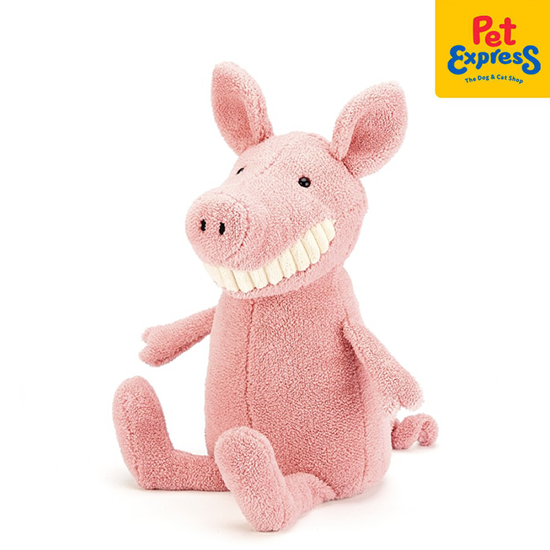 Approved Plush Pink Happy Pig Dog Toy