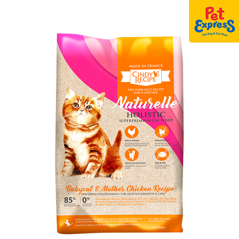 Cindy's Recipe Naturelle Holistic Babycat and Mother Chicken Dry Cat Food 1.5kg