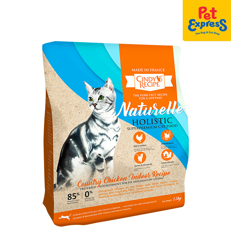 Cindy's Recipe Naturelle Holistic Country Chicken Indoor Dry Cat Food 1.5kg