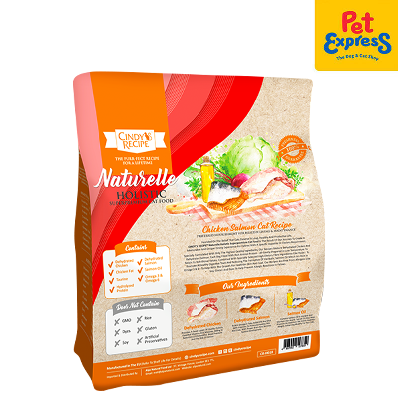 Cindy's Recipe Naturelle Holistic Chicken Salmon Dry Cat Food 1.5kg