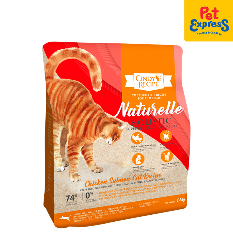 Cindy's Recipe Naturelle Holistic Chicken Salmon Dry Cat Food 1.5kg