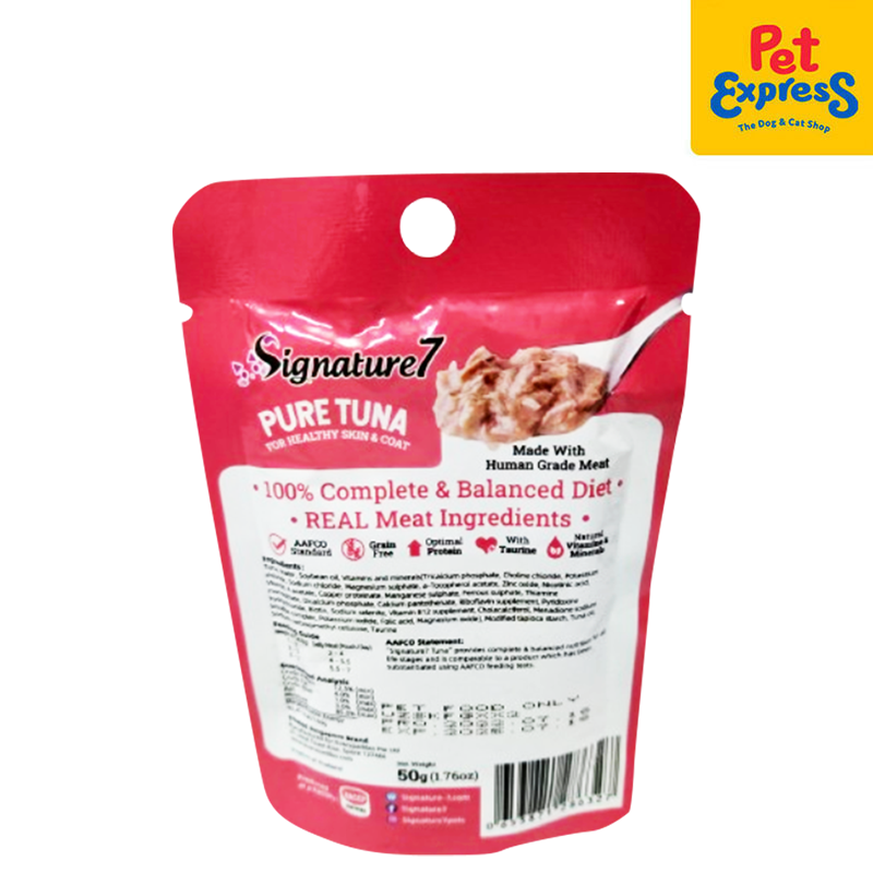 Signature 7 Sunday Pure Tuna Wet Cat Food 50g (12 pouches)