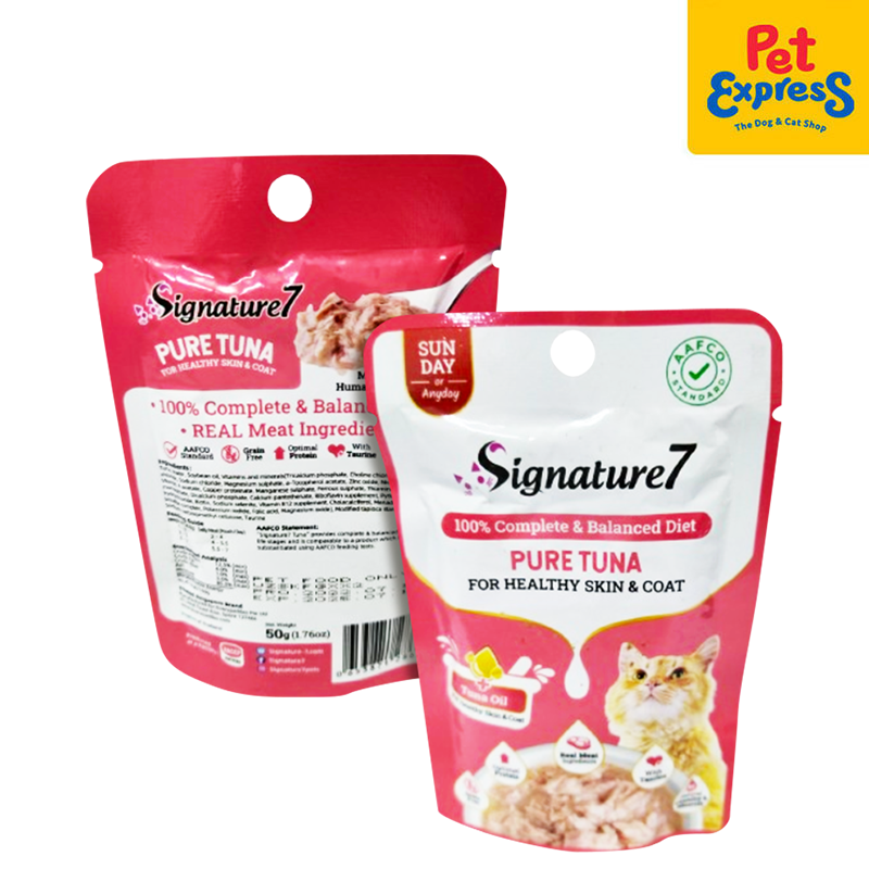 Signature 7 Sunday Pure Tuna Wet Cat Food 50g (12 pouches)