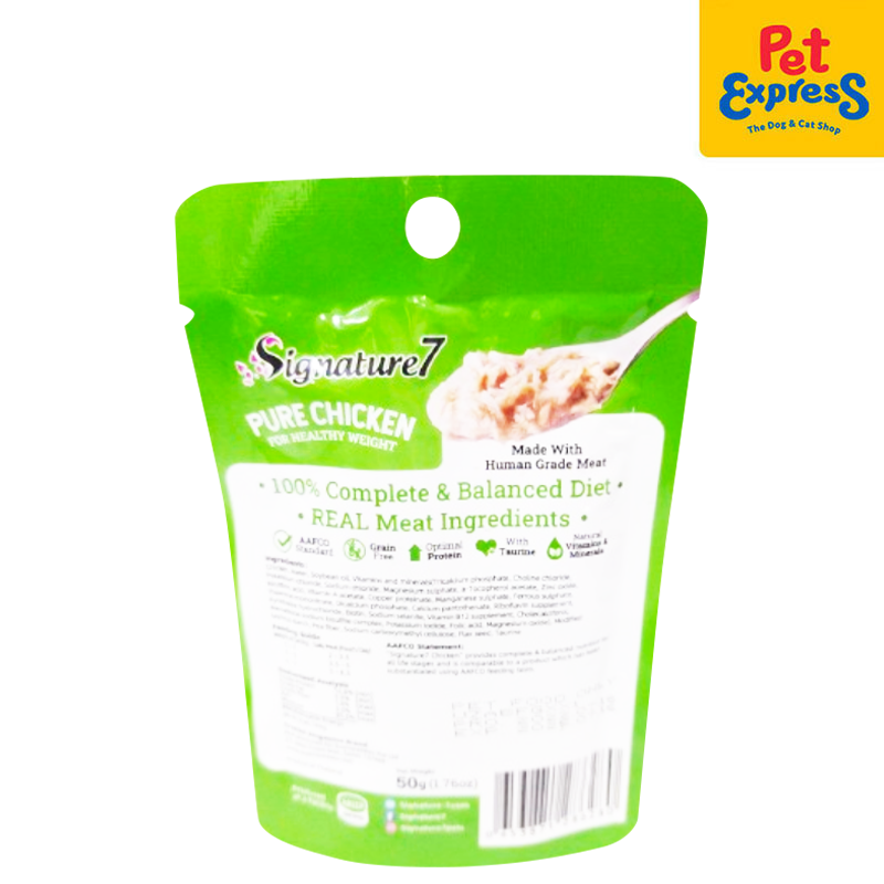 Signature 7 Wednesday Pure Chicken Wet Cat Food 50g (12 pouches)