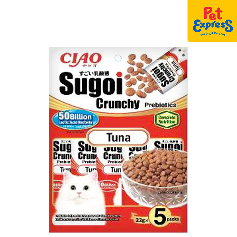 Ciao Sugoi Crunchy Prebiotics Tuna Dry Cat Food 22gx5 (P-231)