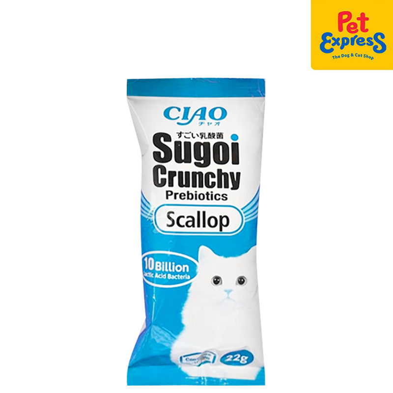 Ciao Sugoi Crunchy Prebiotics Scallop Dry Cat Food 22gx5 (P-232)